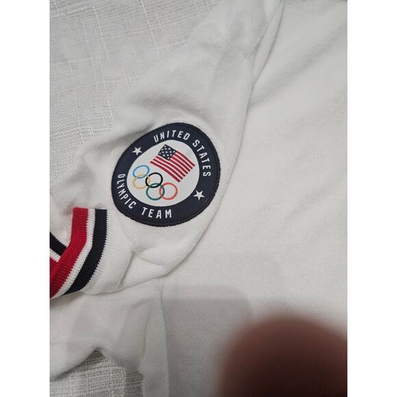 Polo Ralph Lauren Team USA Official Gear terry Polo White Size Large - Picture 7 of 8